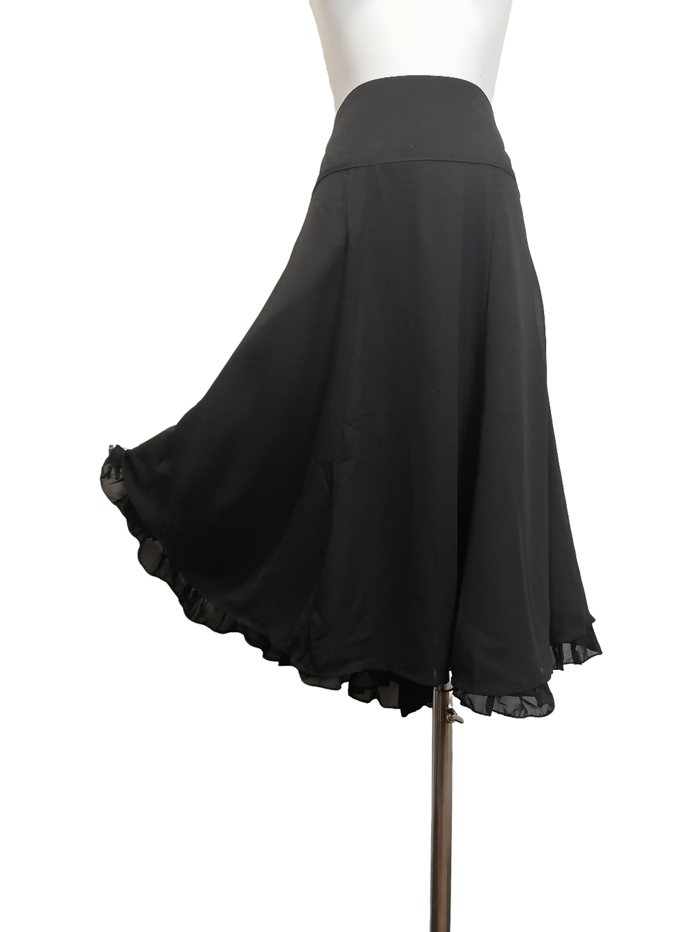 🐜🐜 H&M Black High-Waist Flared Midi Skirt